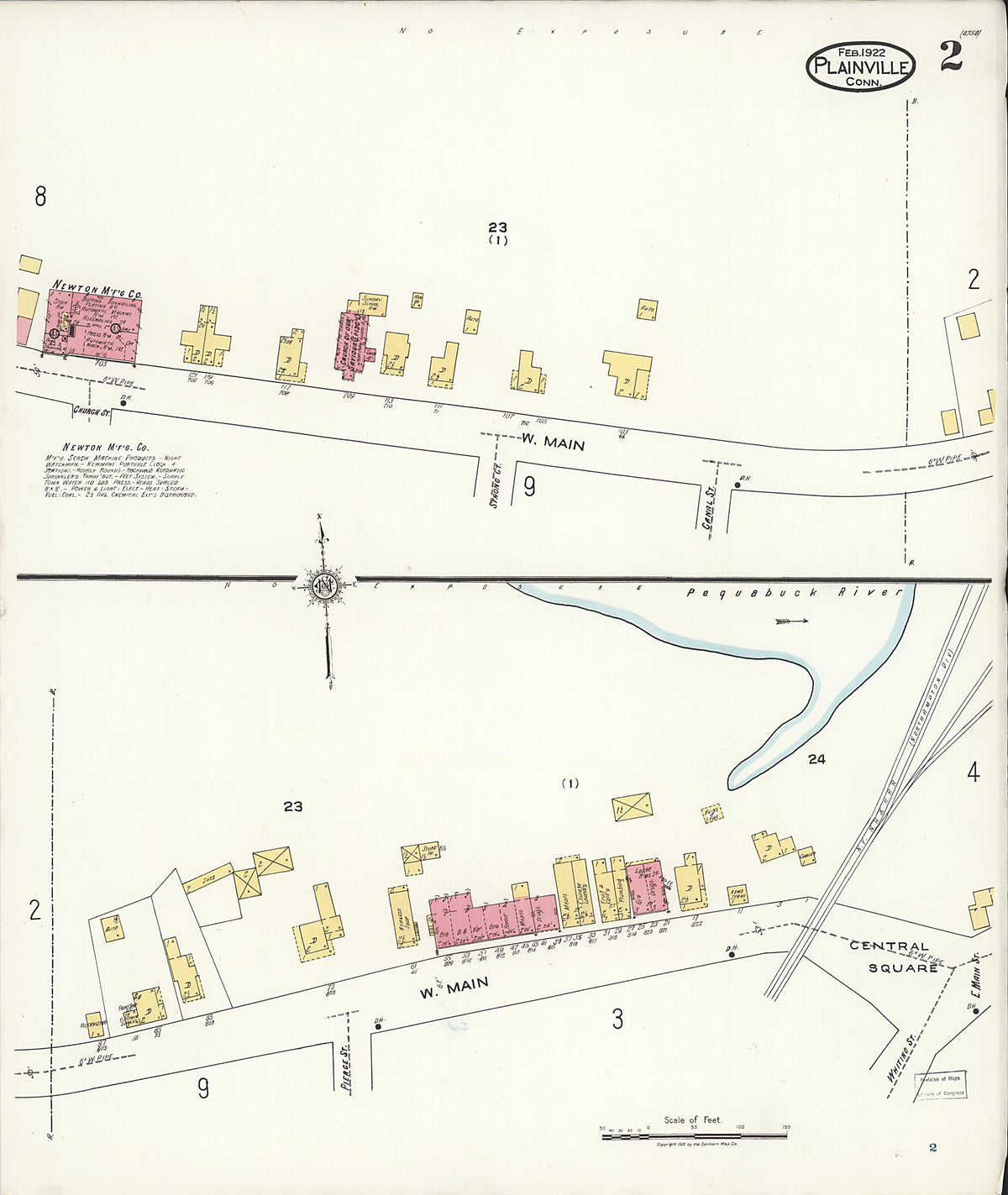 Plainville, Hartford County, Connecticut 1922 (Sheet 2 of 12) by Relic Map Company