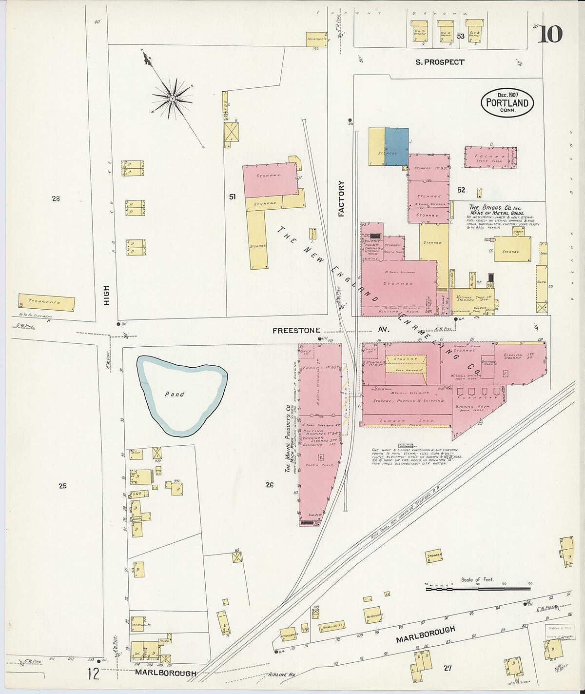 Portland, Middlesex County, Connecticut 1907 (Sheet 10 of 12) by Relic Map Company