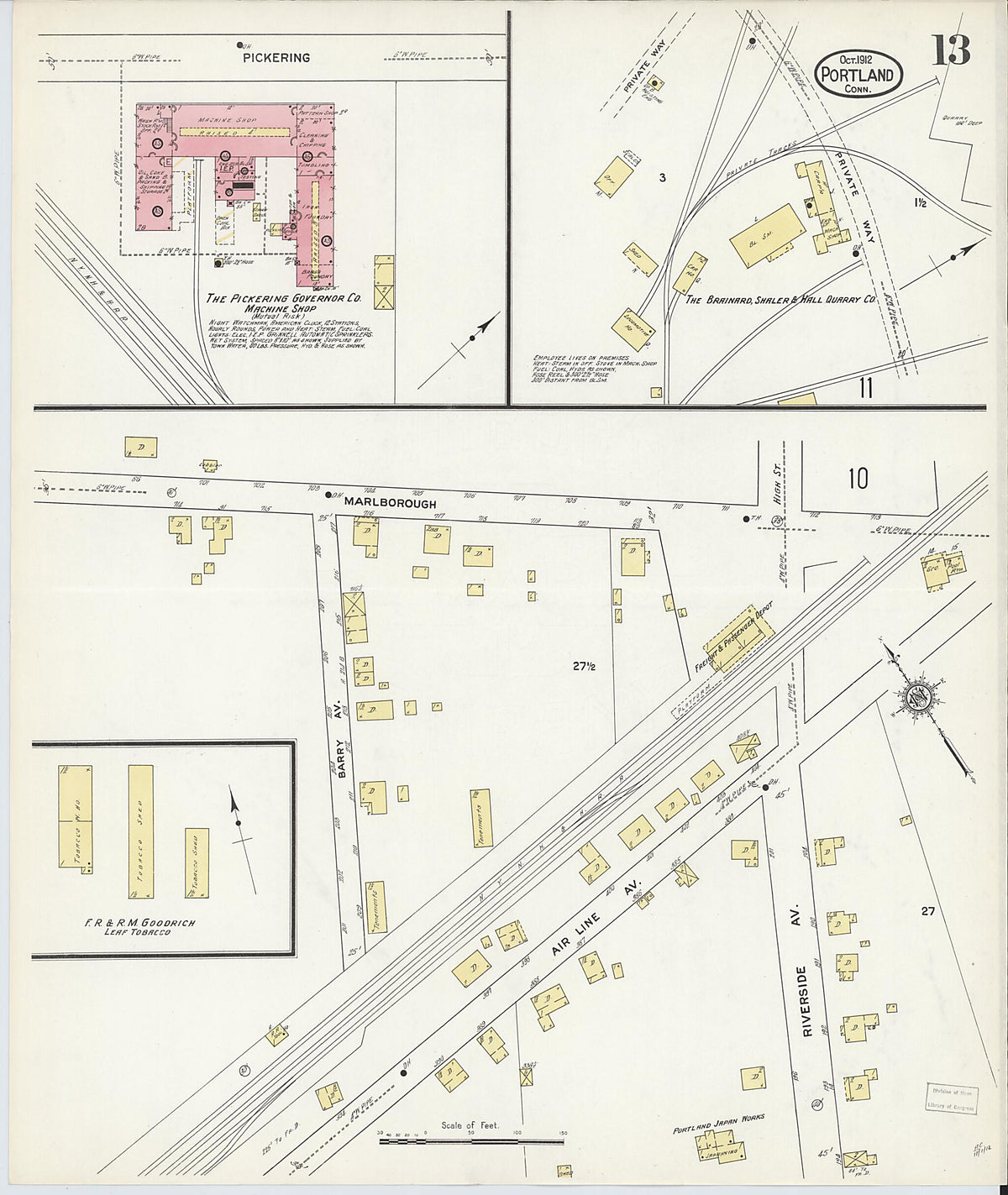 Portland, Middlesex County, Connecticut 1912 (Sheet 13 of 13) by Relic Map Company
