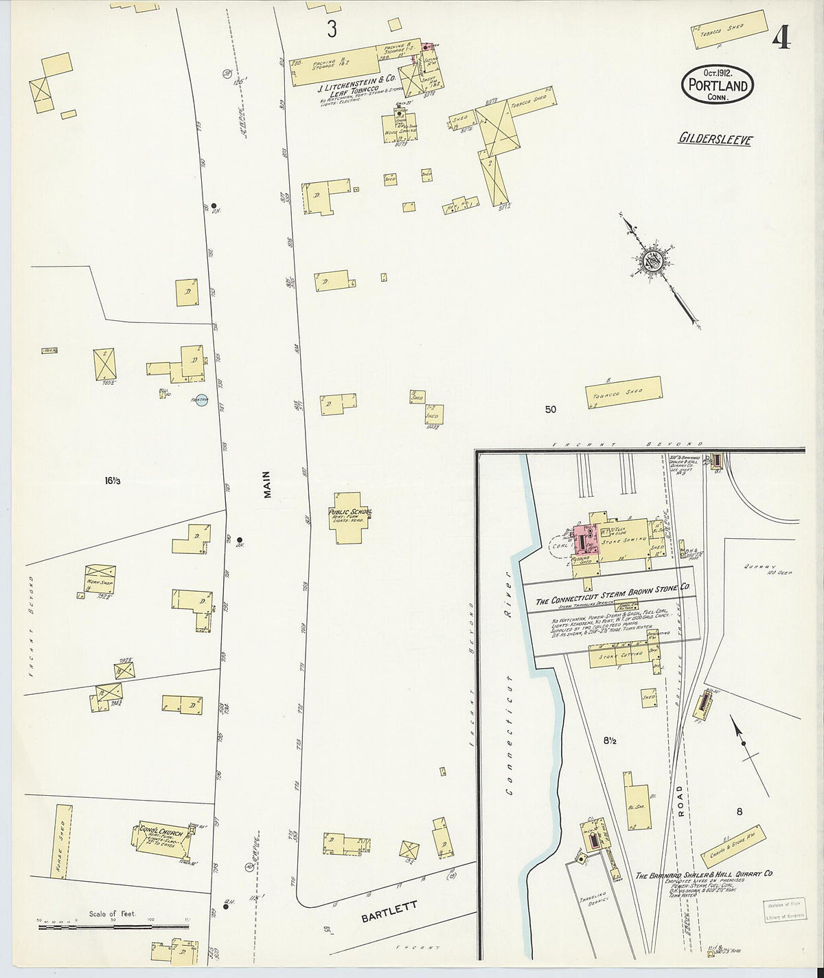 Portland, Middlesex County, Connecticut 1912 (Sheet 4 of 13) by Relic Map Company
