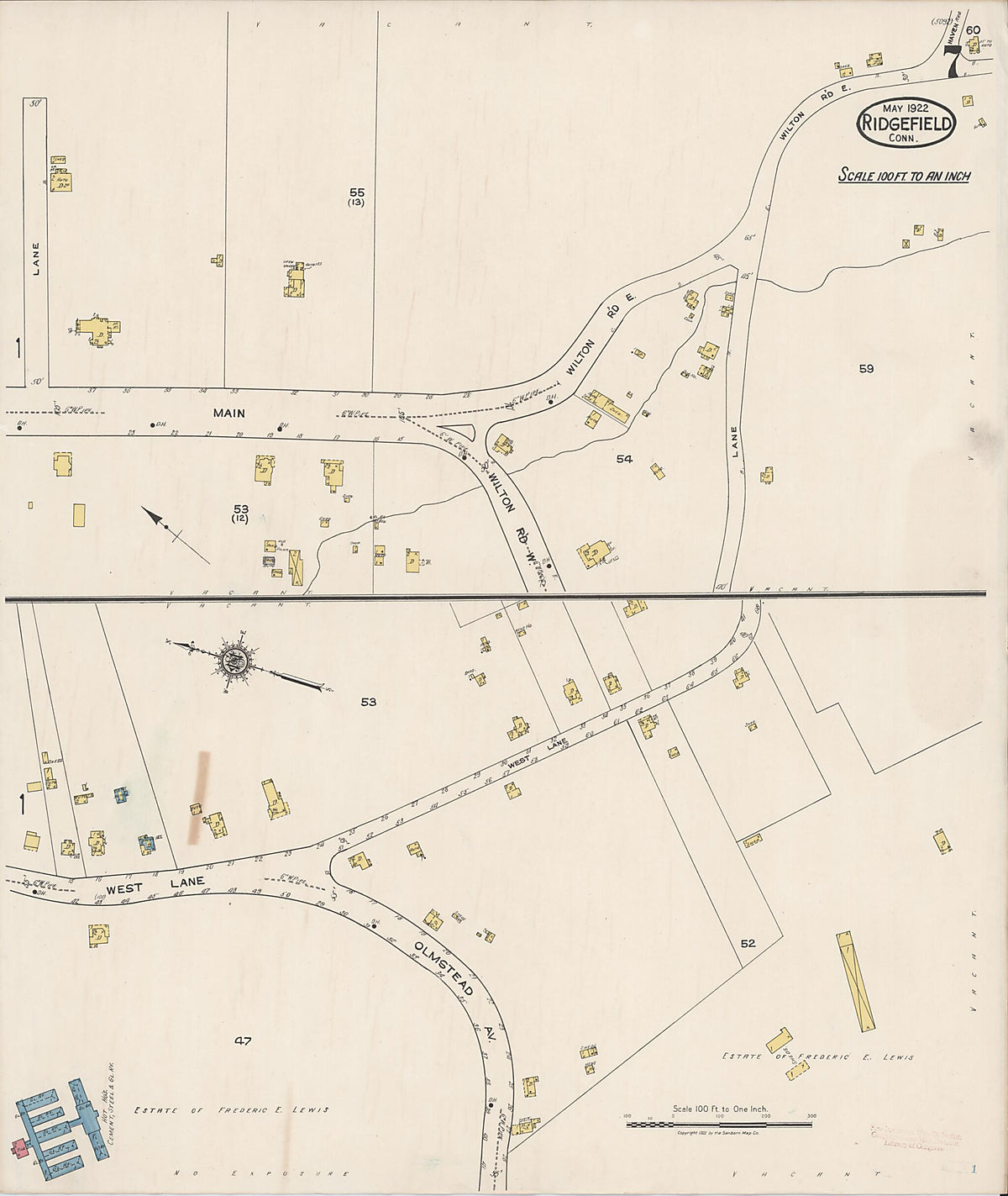 Ridgefield, Fairfield County, Connecticut 1922 (Sheet 7 of 7) by Relic Map Company