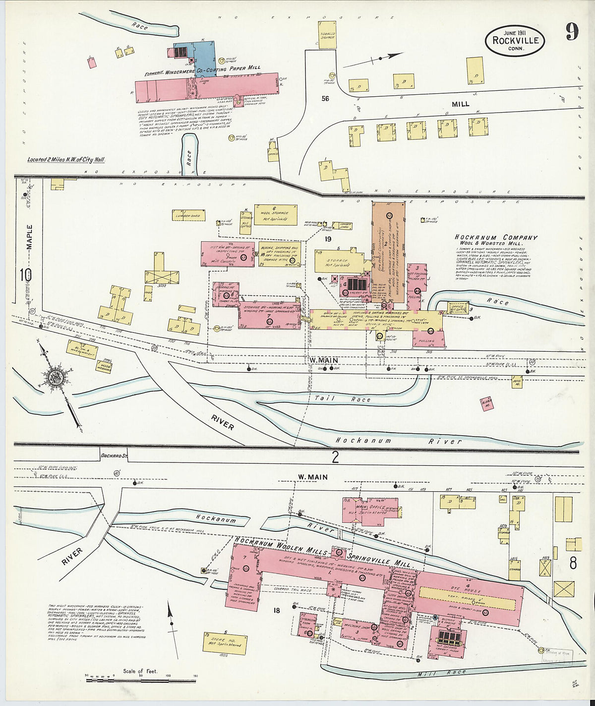 Rockville, Tolland County, Connecticut 1911 (Sheet 9 of 14) by Relic Map Company