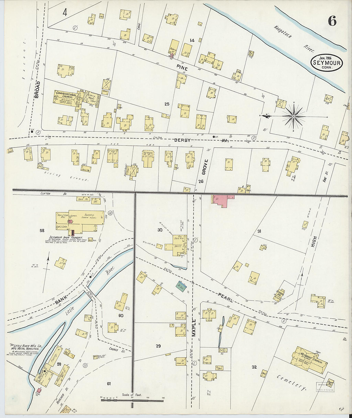 Seymour, New Haven County, Connecticut 1906 (Sheet 6 of 6) by Relic Map Company