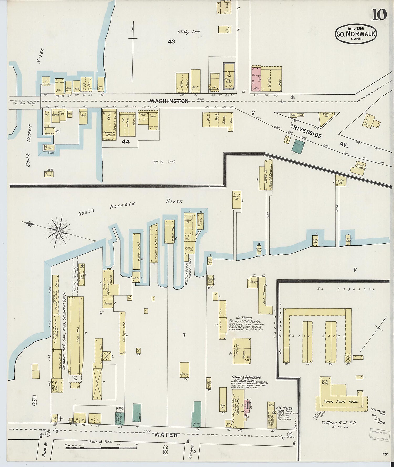 This old map of South Norwalk, Fairfield County, Connecticut was created by Sanborn Map Company in 1895