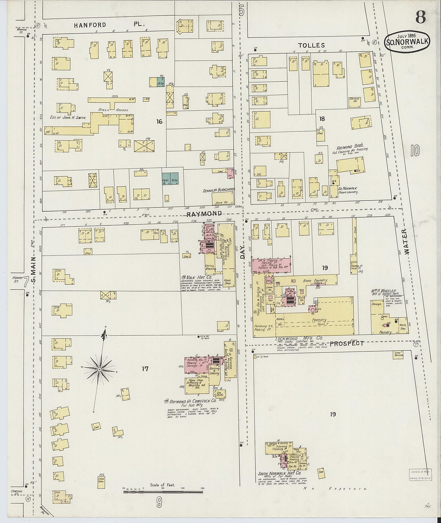 This old map of South Norwalk, Fairfield County, Connecticut was created by Sanborn Map Company in 1895
