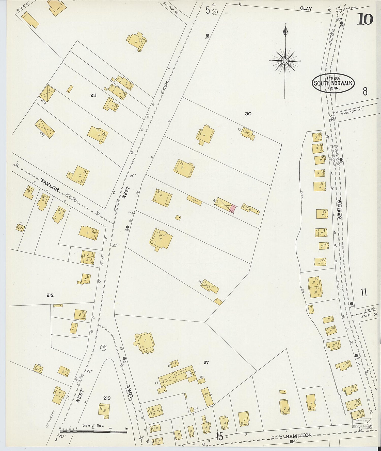 This old map of South Norwalk, Fairfield County, Connecticut was created by Sanborn Map Company in 1906