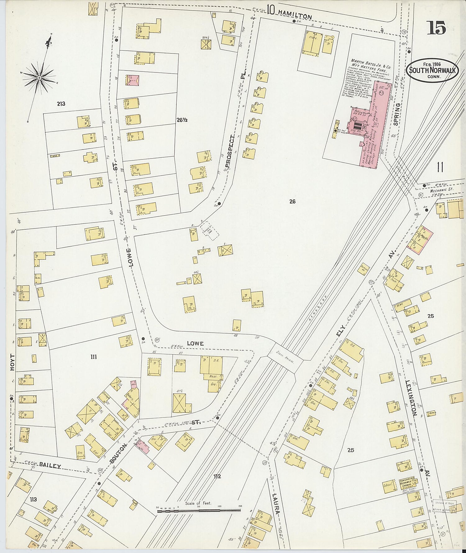 This old map of South Norwalk, Fairfield County, Connecticut was created by Sanborn Map Company in 1906