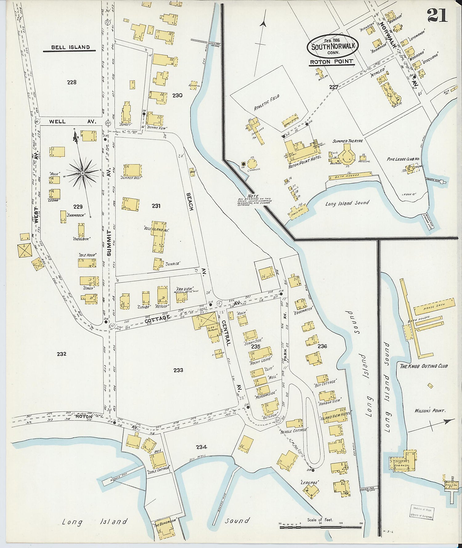 This old map of South Norwalk, Fairfield County, Connecticut was created by Sanborn Map Company in 1906