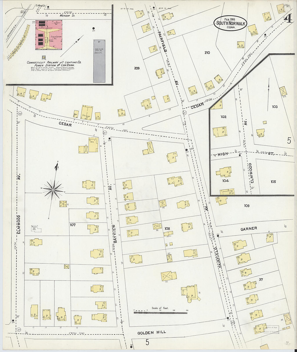 South Norwalk, Fairfield County, Connecticut 1906 (Sheet 4) by Relic Map Company