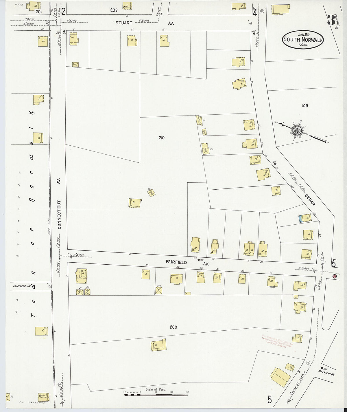 South Norwalk, Fairfield County, Connecticut 1912 (Sheet 3) by Relic Map Company