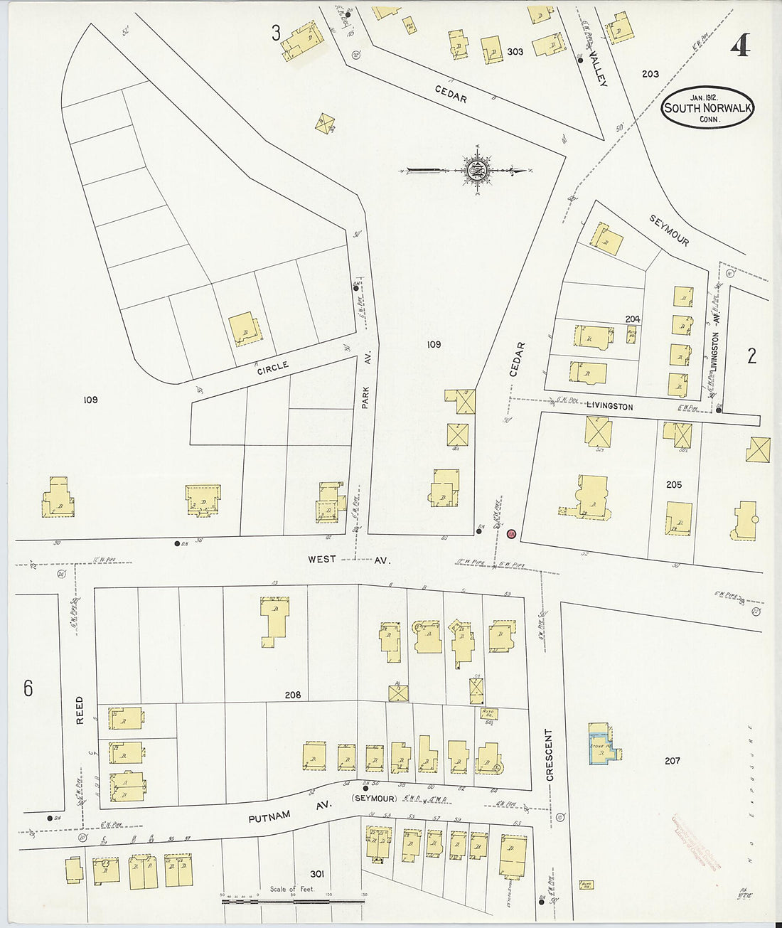 This old map of South Norwalk, Fairfield County, Connecticut was created by Sanborn Map Company in 1912