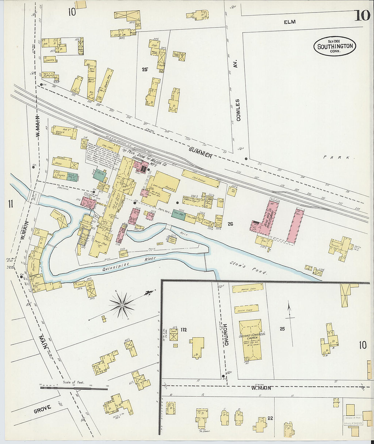 Southington, Hartford County, Connecticut 1901 (Sheet 10) by Relic Map Company