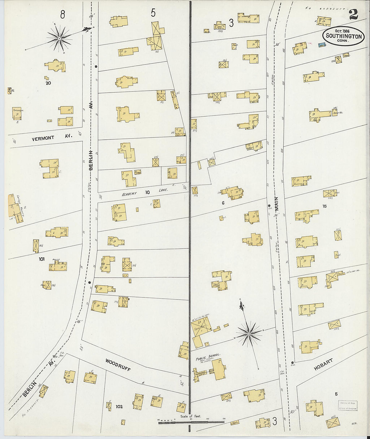Southington, Hartford County, Connecticut 1906 (Sheet 2 of 14) by Relic Map Company