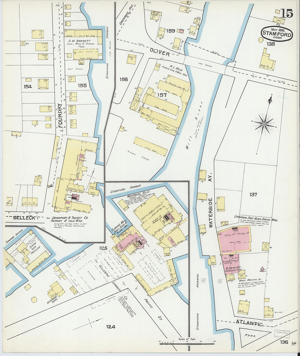 Stamford, Fairfield County, Connecticut 1892 (Sheet 15 of 17) by Relic Map Company