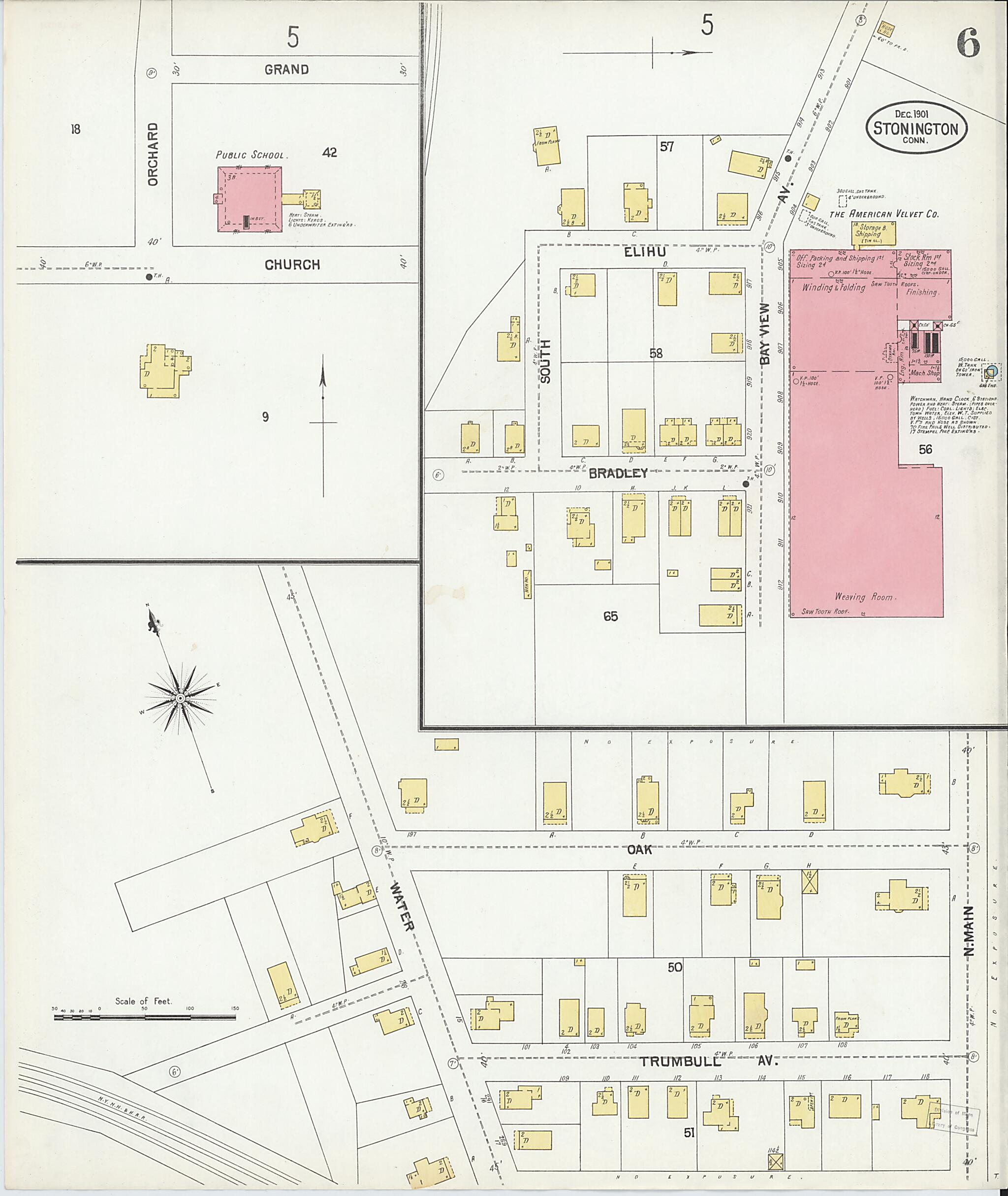 This old map of Stonington, New London County, Connecticut was created by Sanborn Map Company in 1901