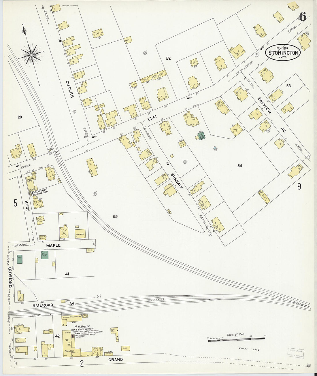 This old map of Stonington, New London County, Connecticut was created by Sanborn Map Company in 1907