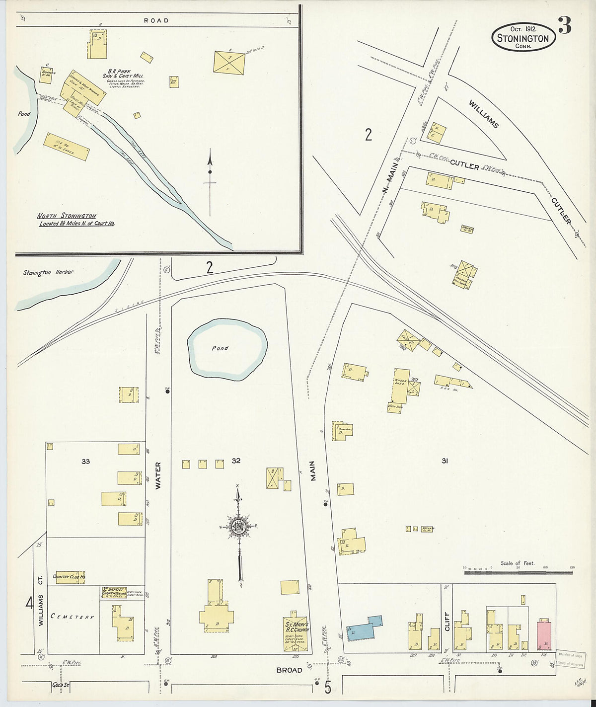 Stonington, New London County, Connecticut 1912 (Sheet 3 of 9) by Relic Map Company