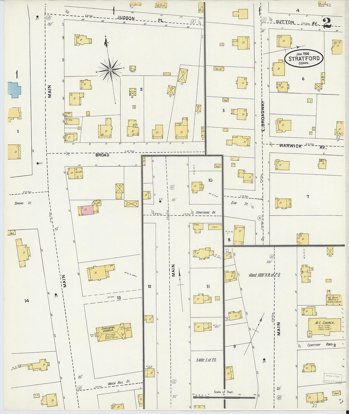 Stratford, Fairfield County, Connecticut 1906 (Sheet 2 of 2) by Relic Map Company