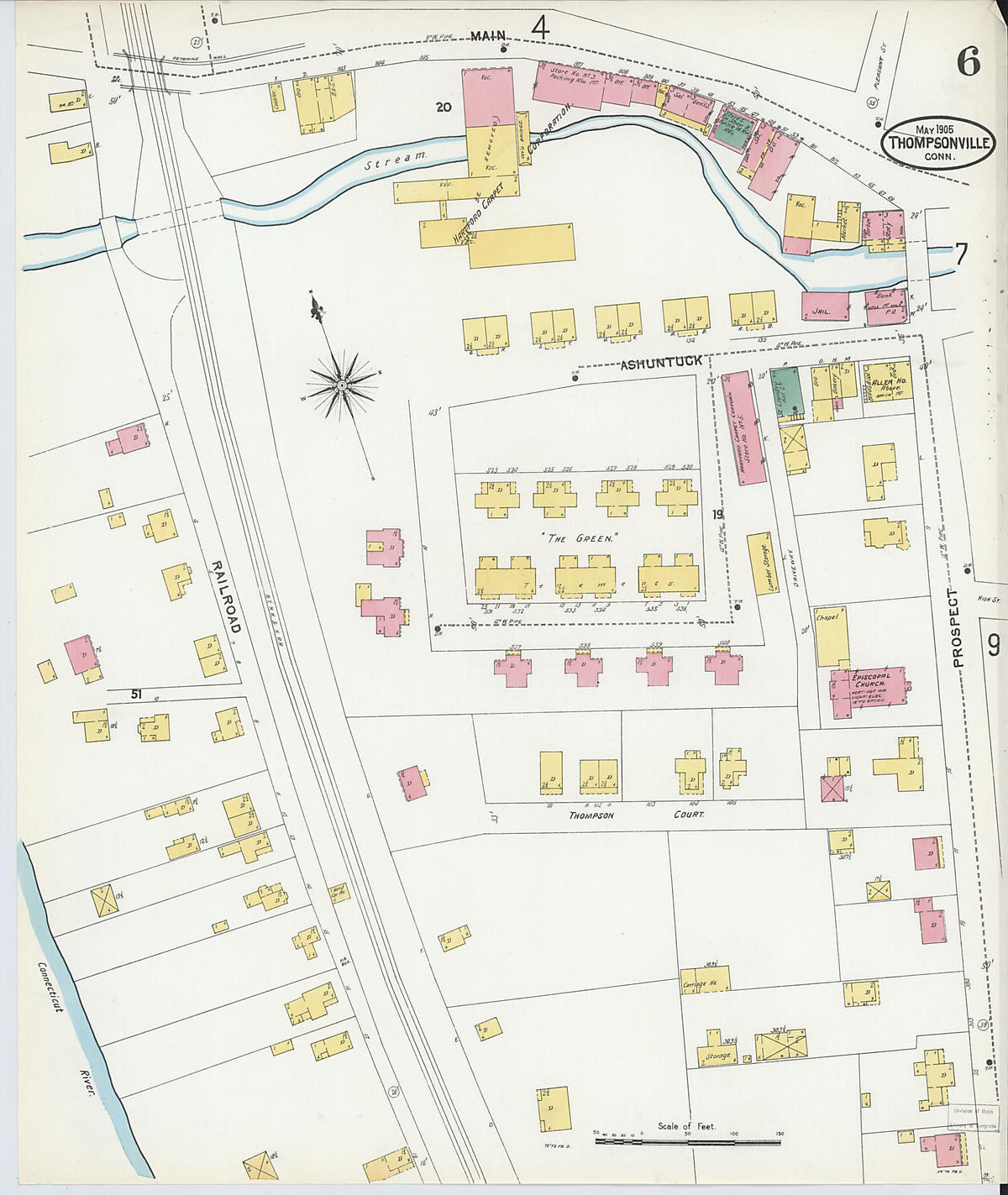 Thompsonville, Hartford County, Connecticut 1905 (Sheet 6 of 9) by Relic Map Company