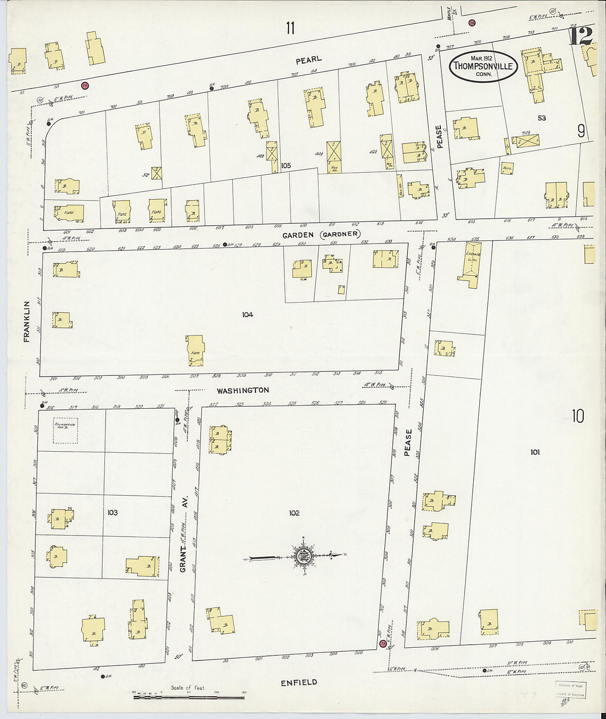 Thompsonville, Hartford County, Connecticut 1912 (Sheet 12 of 12) by Relic Map Company