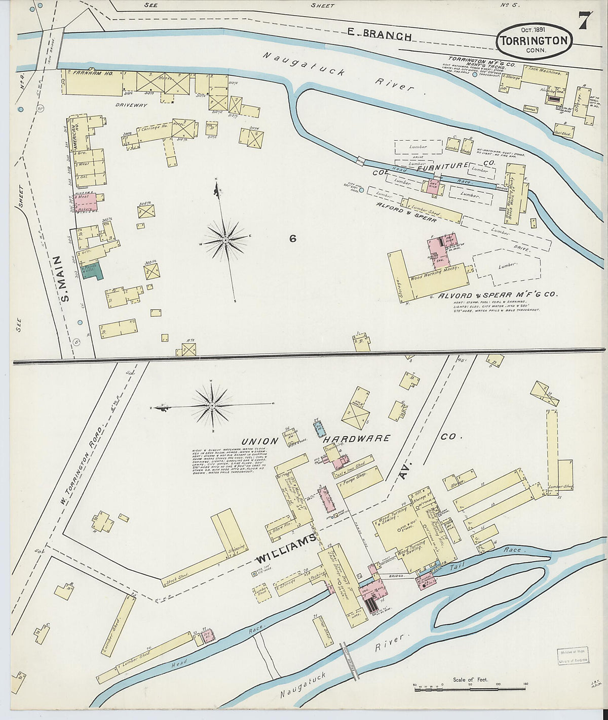 Torrington, Litchfield County, Connecticut 1891 (Sheet 7 of 7) by Relic Map Company