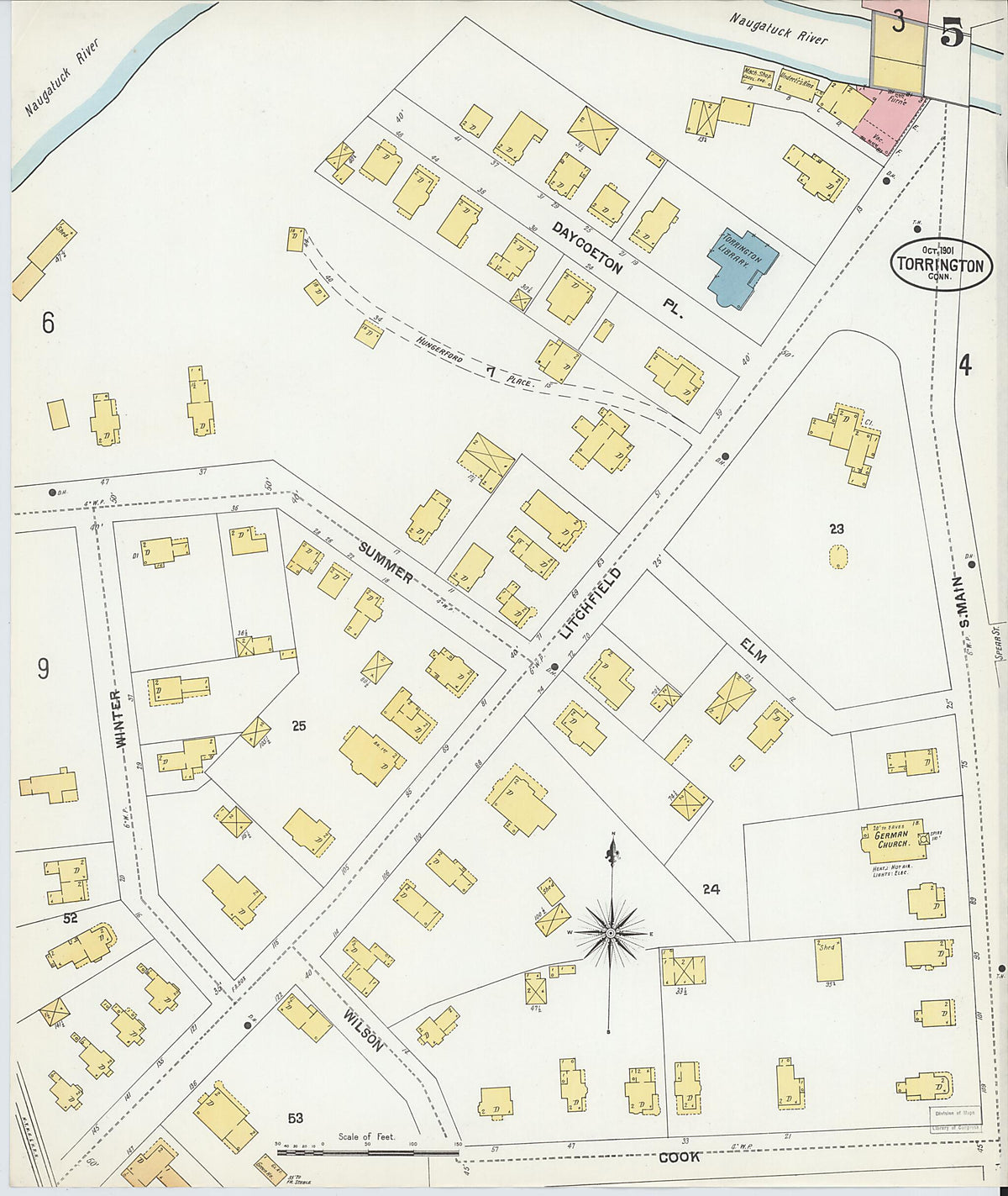 Torrington, Litchfield County, Connecticut 1901 (Sheet 5 of 13) by Relic Map Company