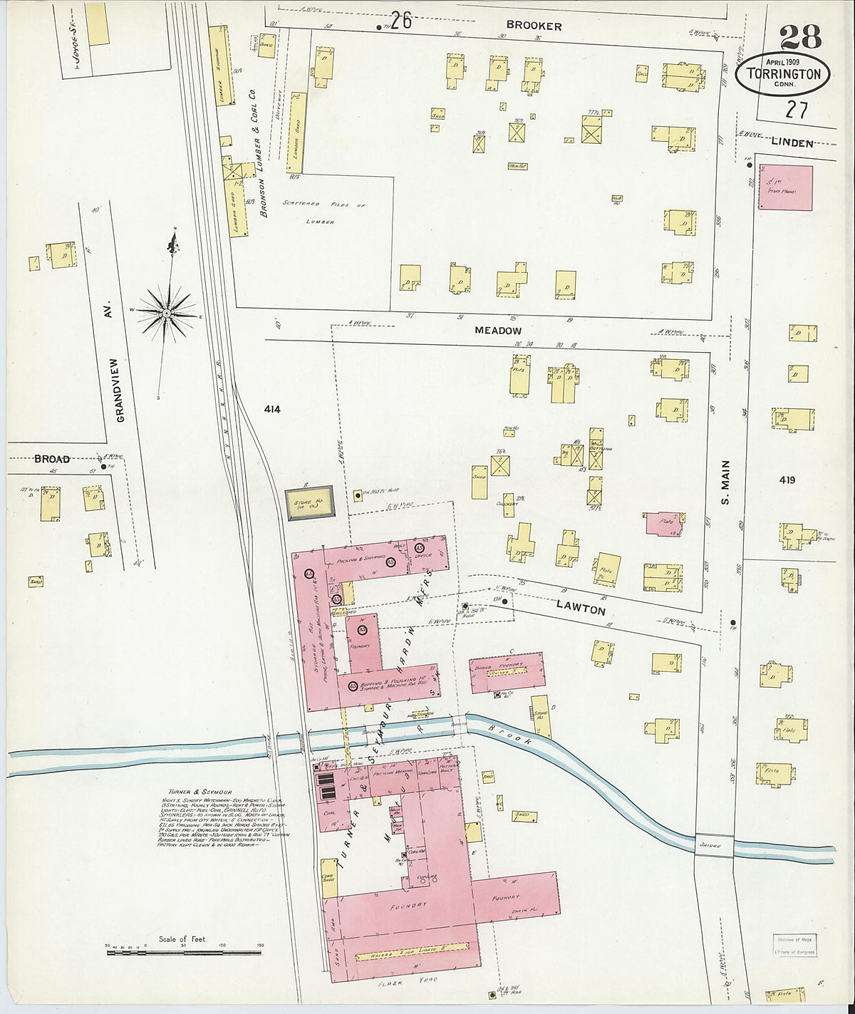 Torrington, Litchfield County, Connecticut 1909 (Sheet 28 of 28) by Relic Map Company