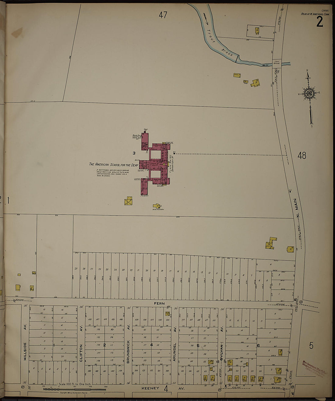 This old map of West Hartford, Hartford County, Connecticut was created by Sanborn Map Company in 1923