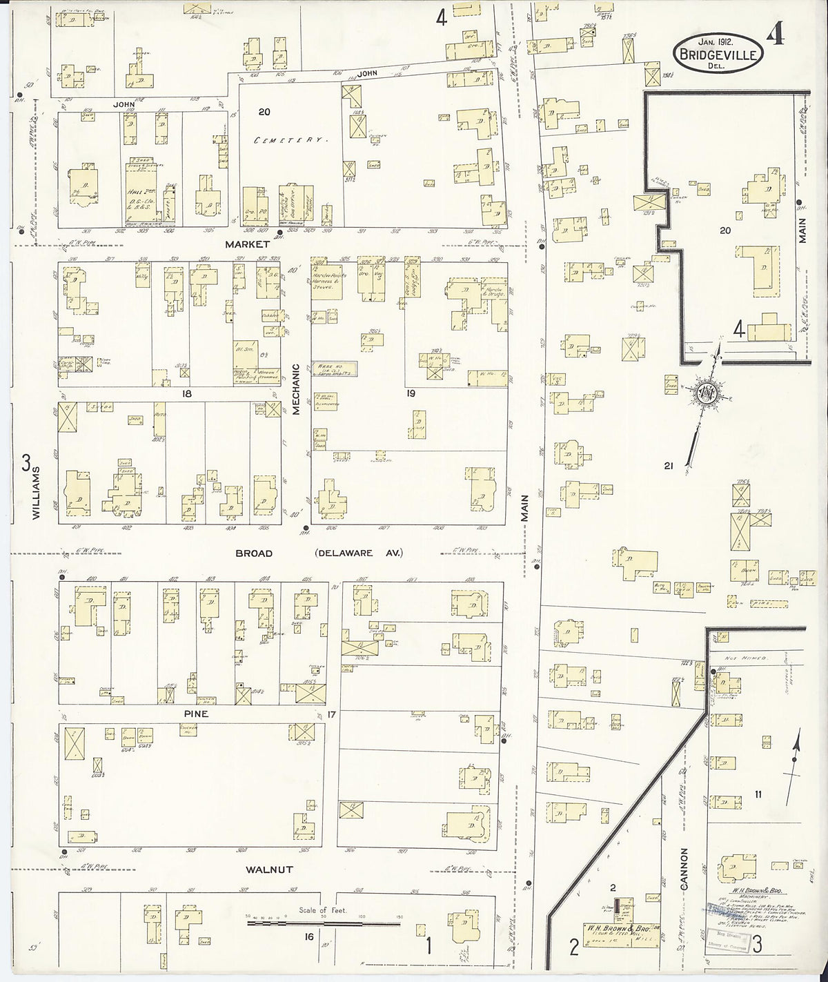 Bridgeville, Sussex County, Delaware 1912 (Sheet 4 of 4) by Relic Map Company