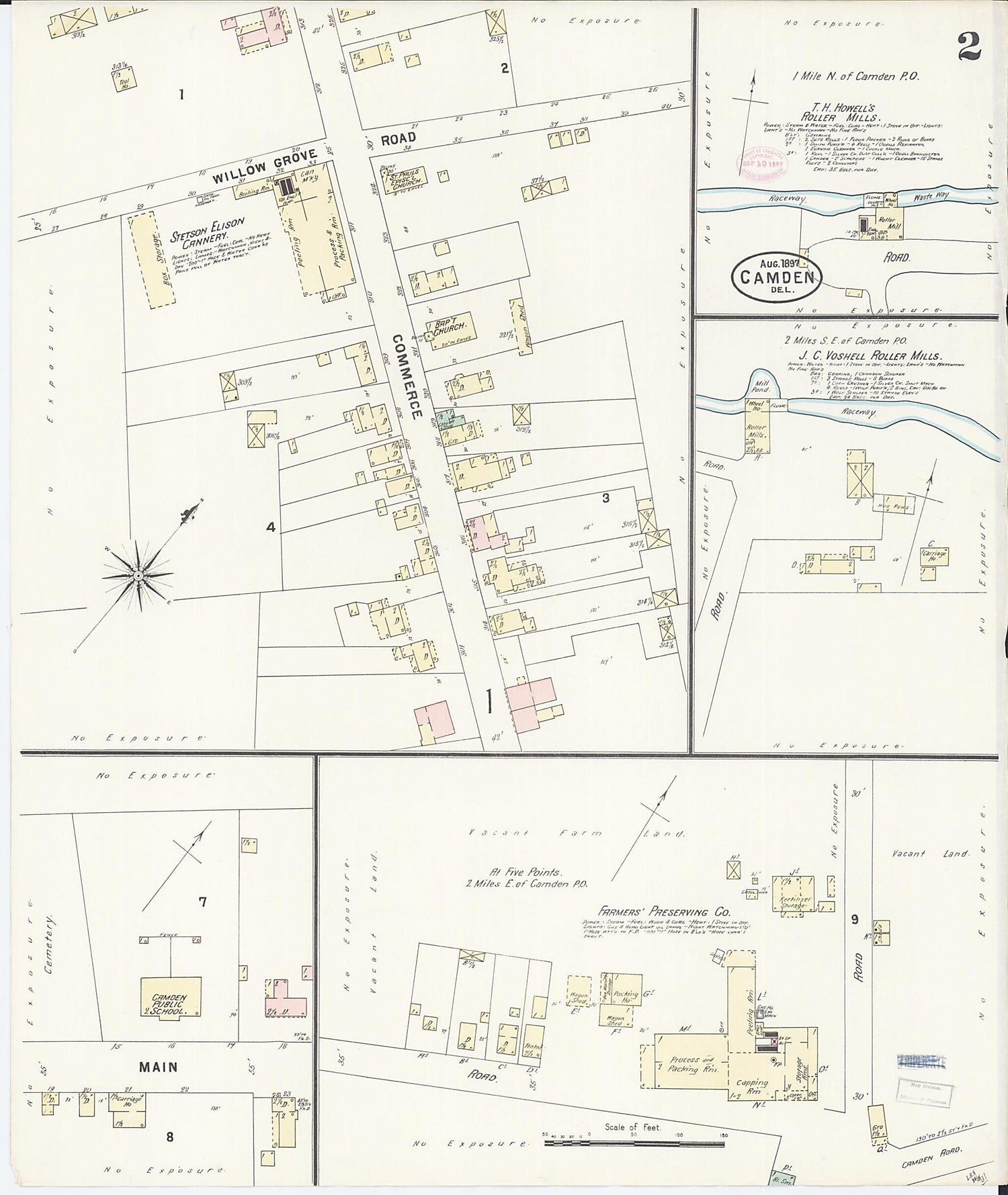 This old map of Camden, Kent County, Delaware was created by Sanborn Map Company in 1897