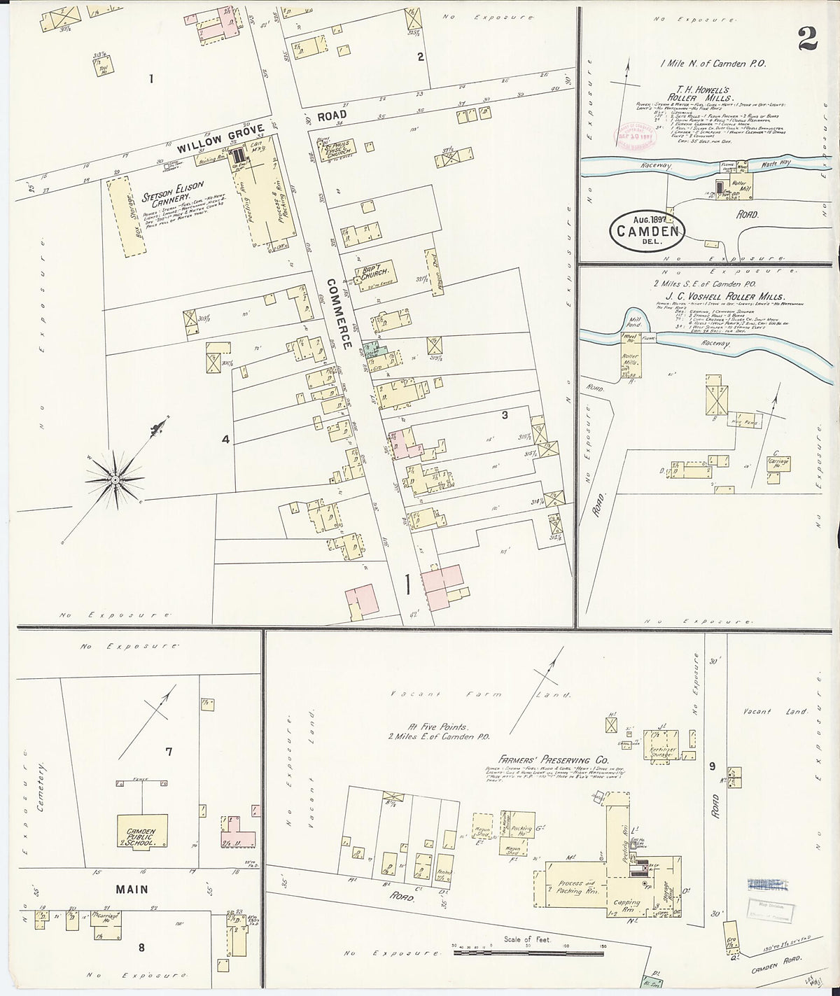 Camden, Kent County, Delaware 1897 (Sheet 2 of 2) by Relic Map Company