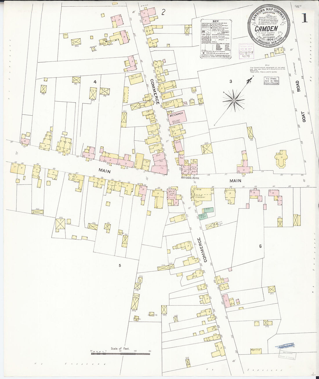 This old map of Camden, Kent County, Delaware was created by Sanborn Map Company in 1904