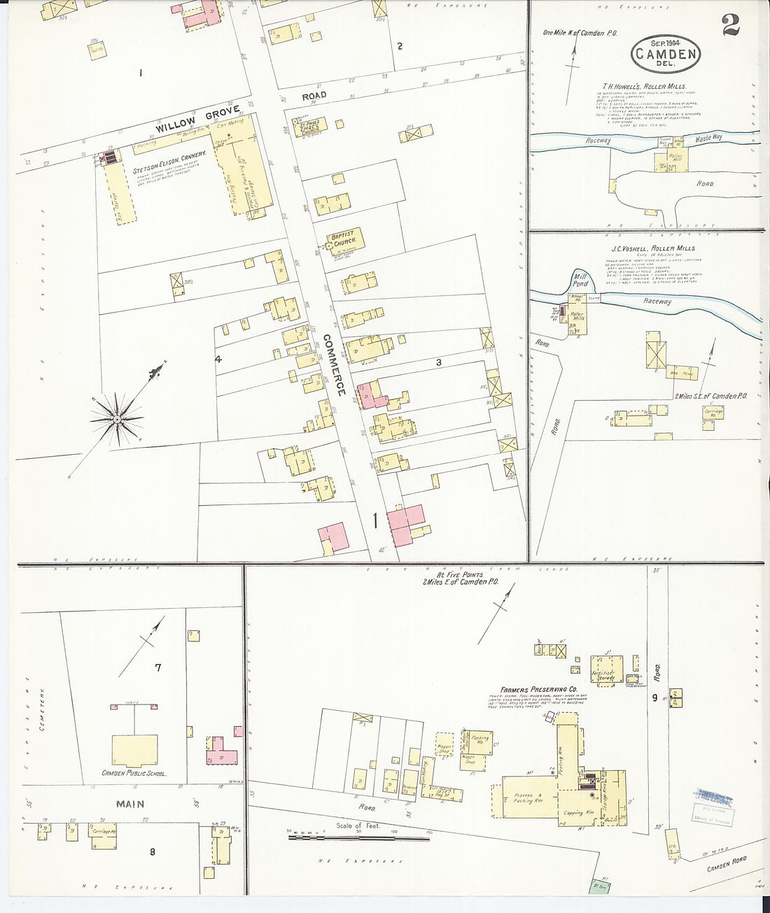 This old map of Camden, Kent County, Delaware was created by Sanborn Map Company in 1904