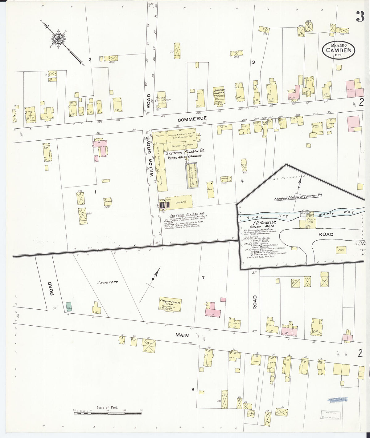 Camden, Kent County, Delaware 1910 (Sheet 3 of 3) by Relic Map Company