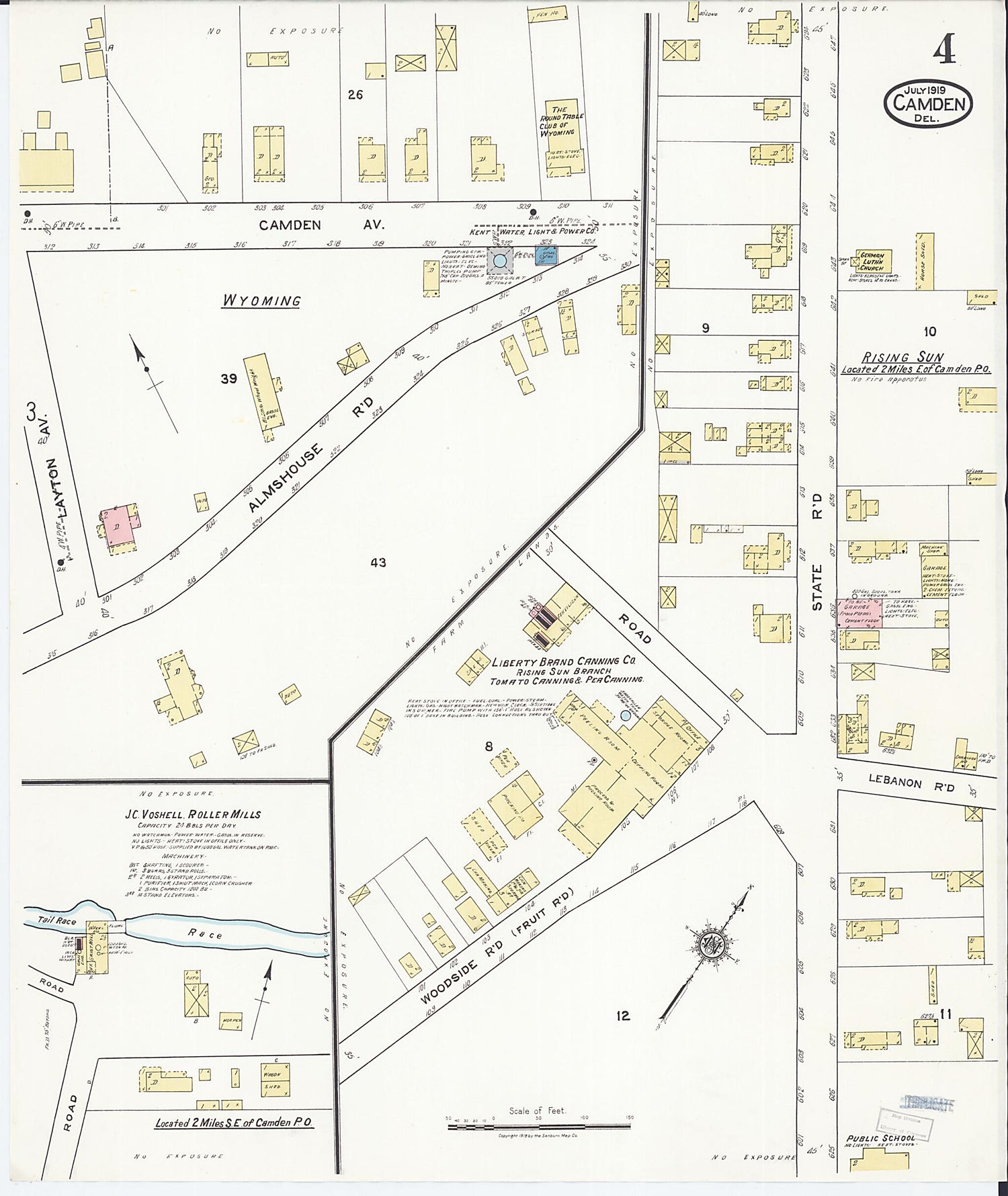 This old map of Camden, Kent County, Wyoming was created by Sanborn Map Company in 1919