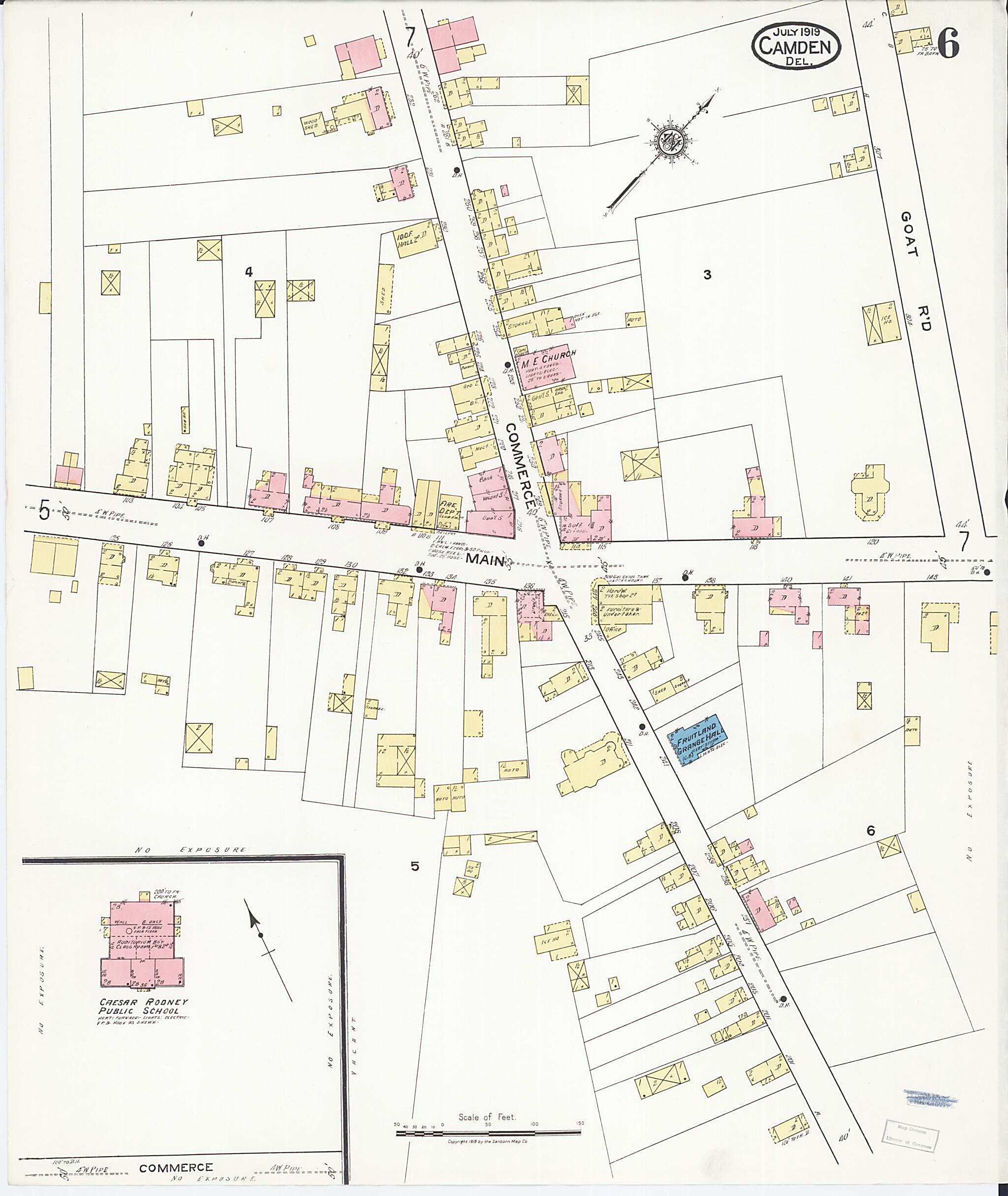 This old map of Camden, Kent County, Wyoming was created by Sanborn Map Company in 1919