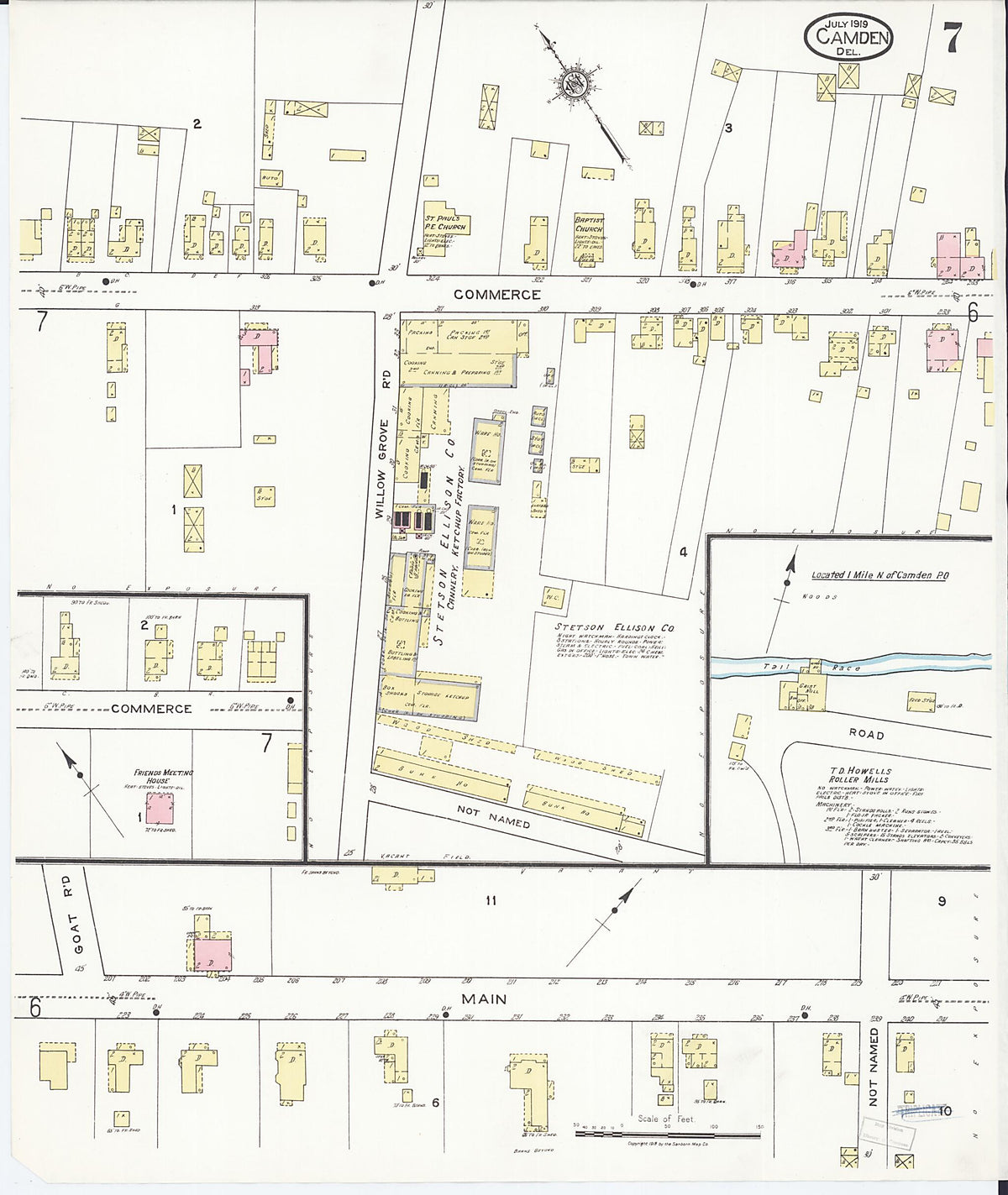 Camden, Kent County, Delaware 1919 (Sheet 7) by Relic Map Company