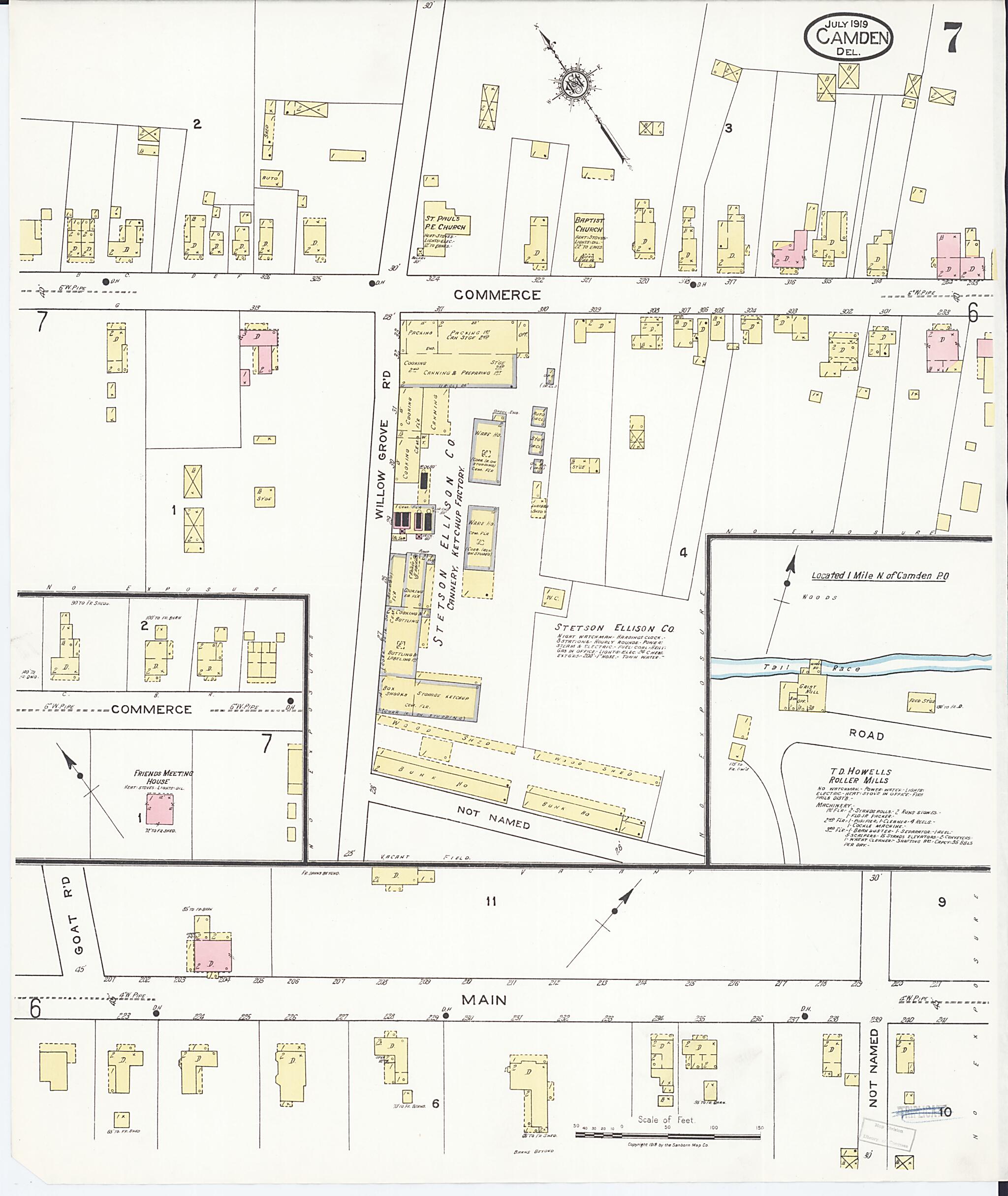 This old map of Camden, Kent County, Wyoming was created by Sanborn Map Company in 1919