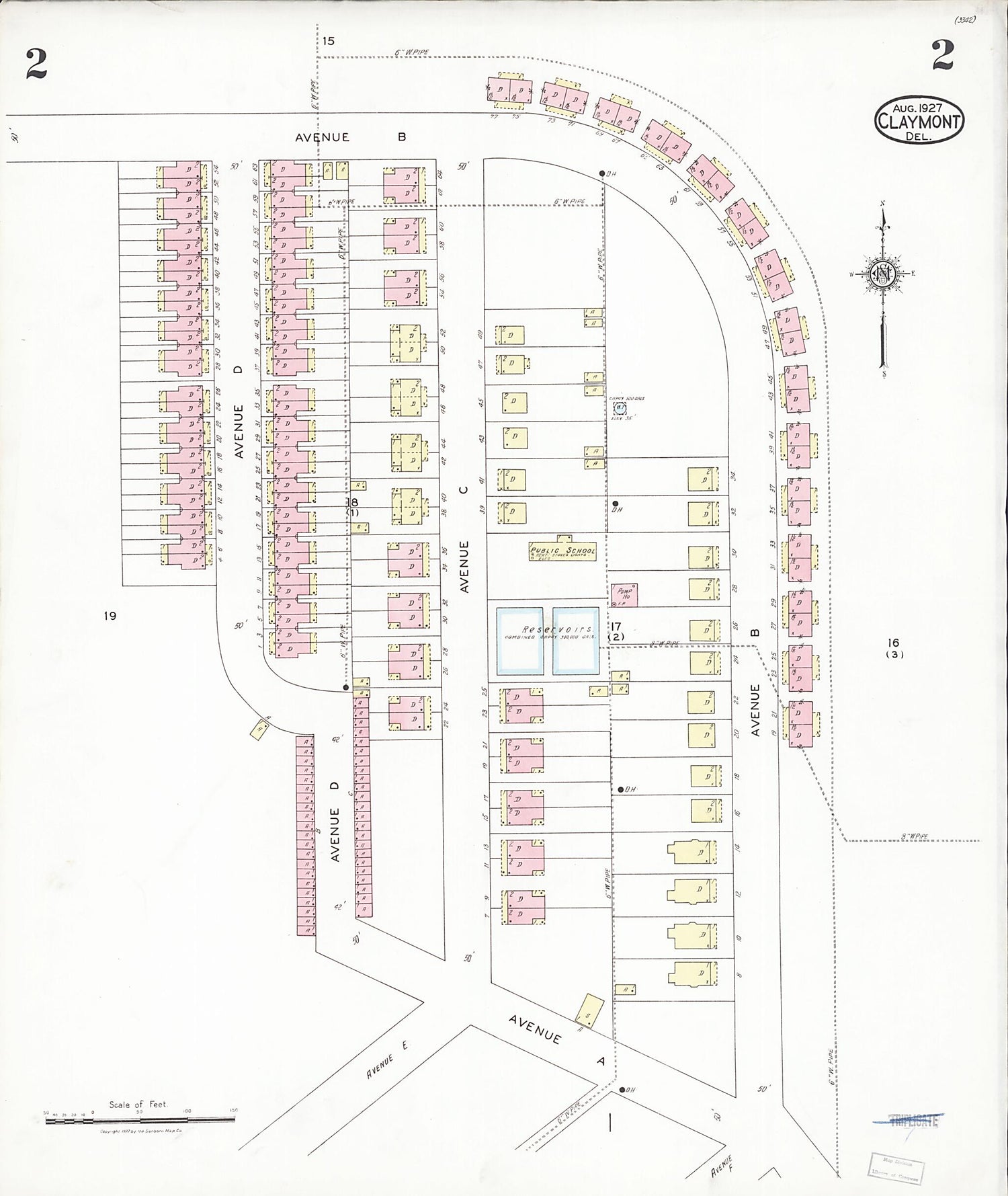 This old map of Overlook, New Castle County, Delaware was created by Sanborn Map Company in 1927