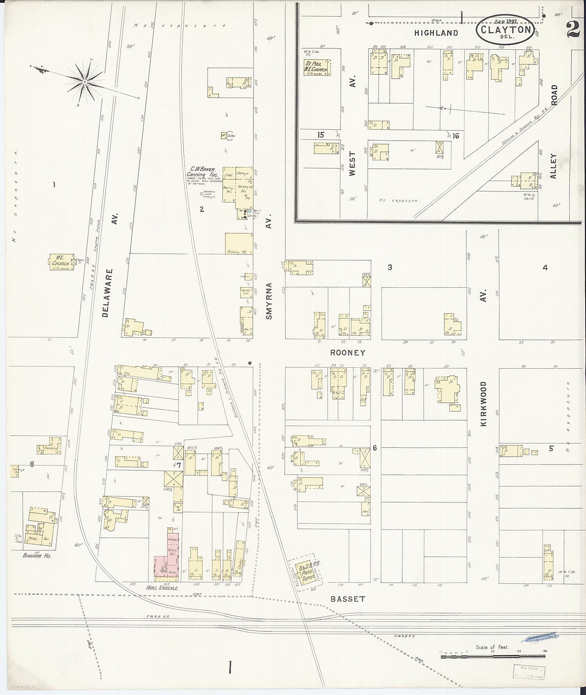 Clayton, Kent County, Delaware 1897 (Sheet 2 of 2) by Relic Map Company
