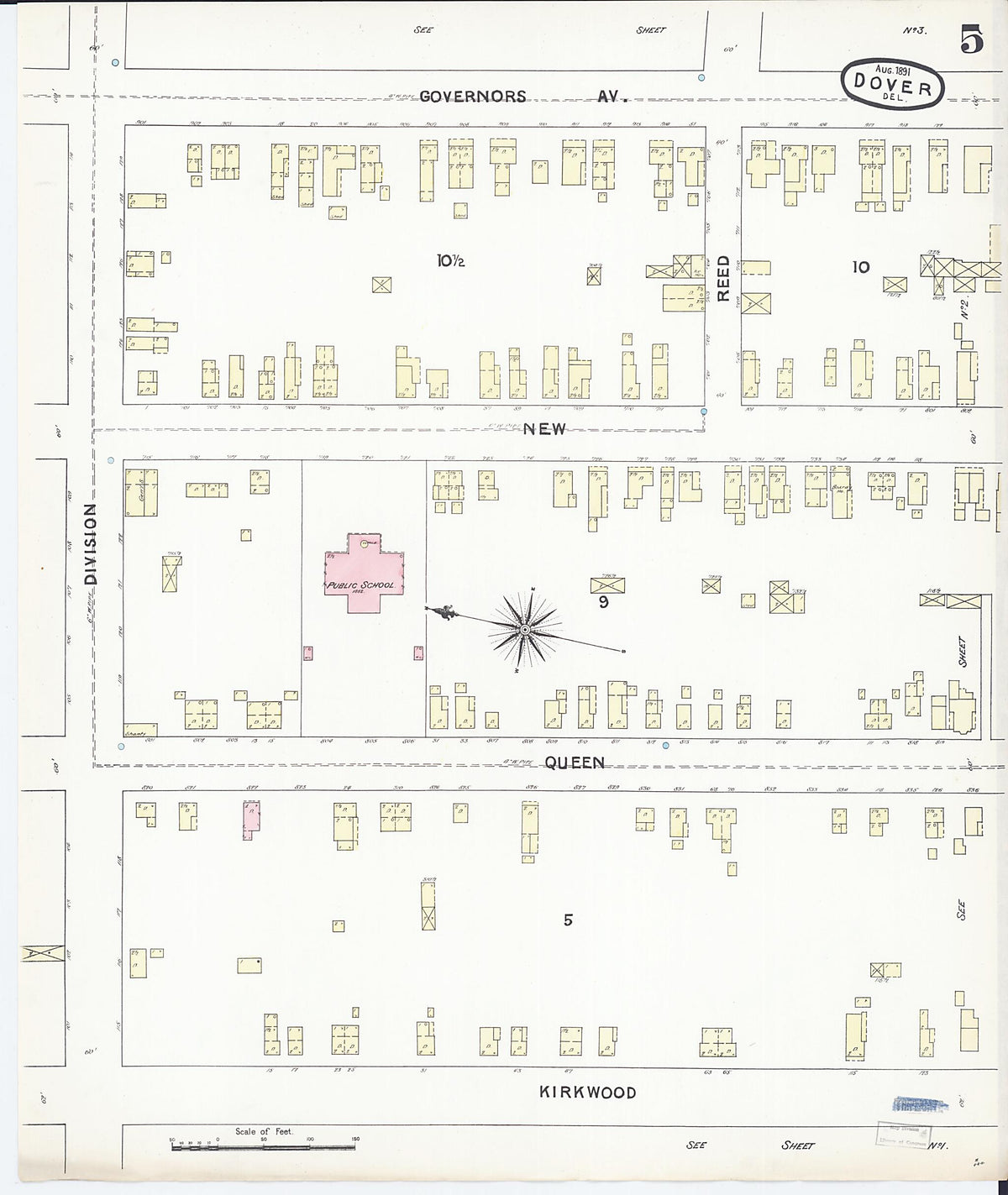 Dover, Kent County, Delaware 1891 (Sheet 5 of 5) by Relic Map Company