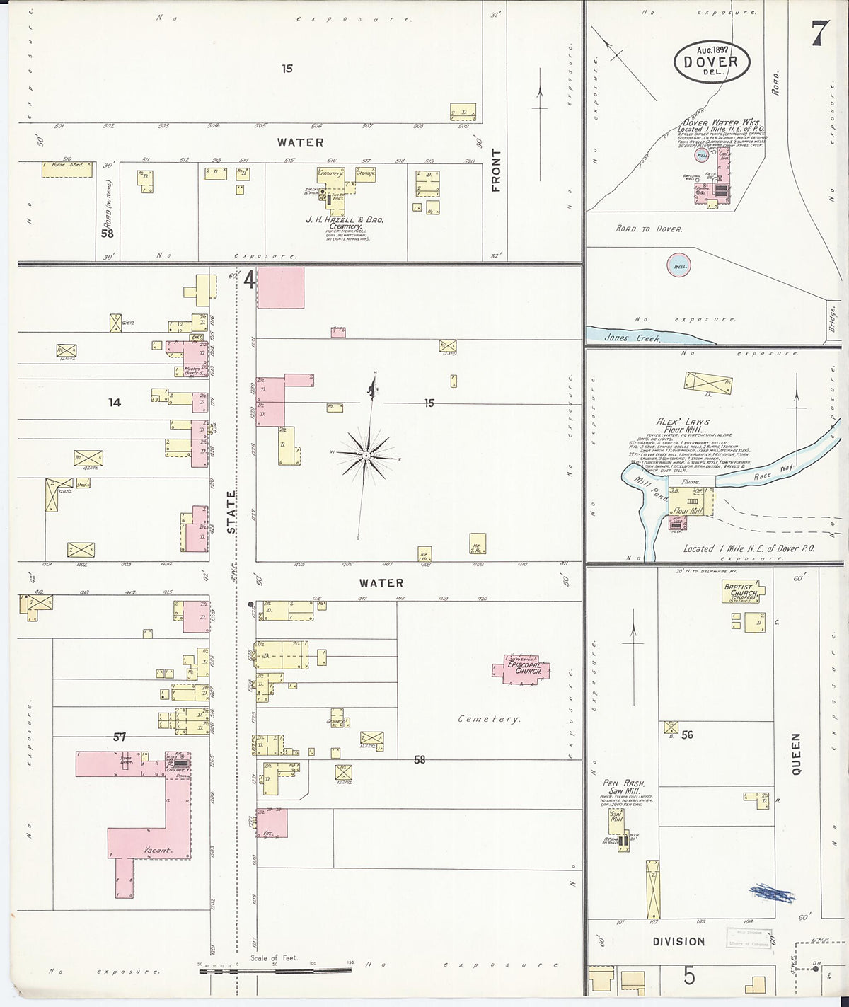 Dover, Kent County, Delaware 1897 (Sheet 7 of 7) by Relic Map Company