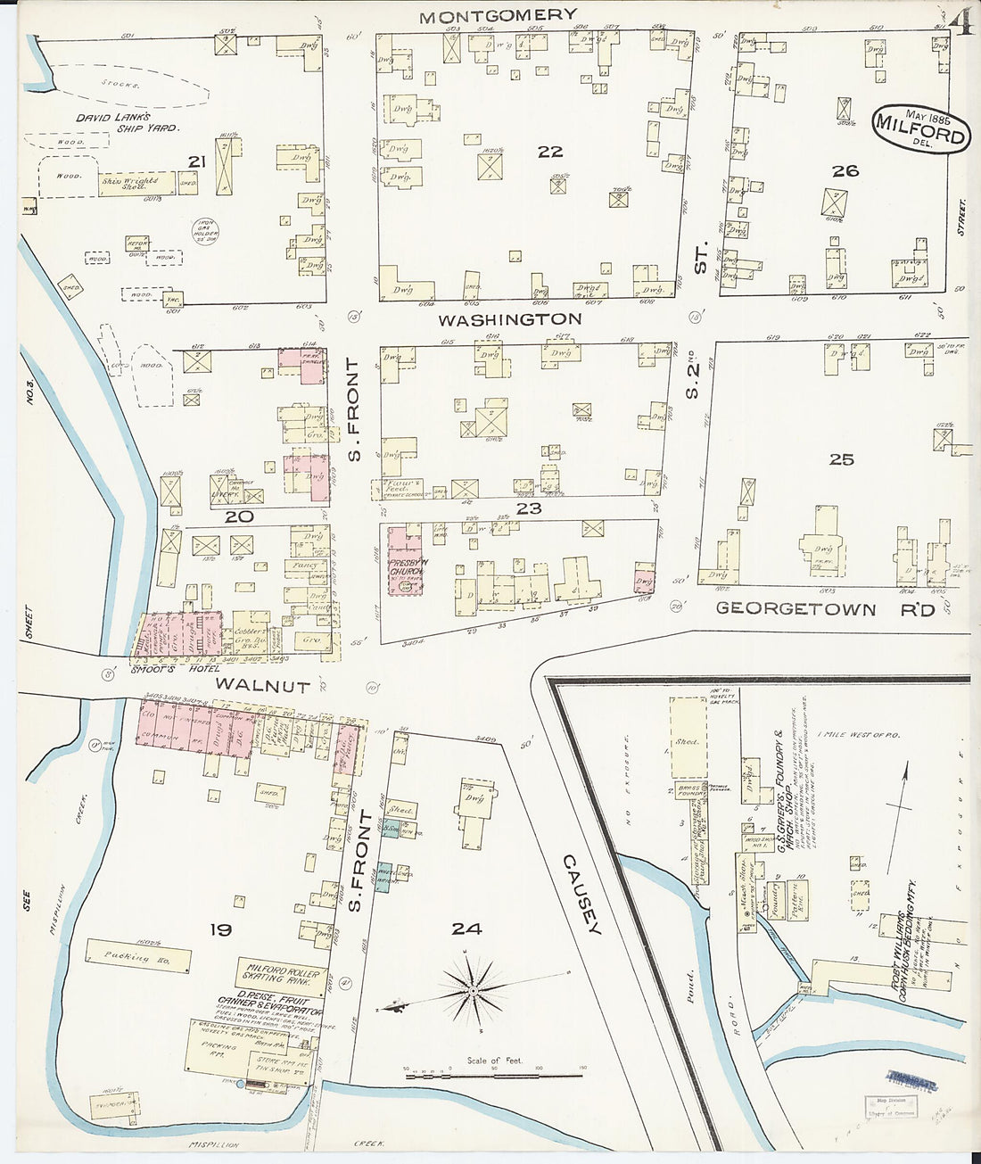 This old map of Sussex Counties, Delaware was created by Sanborn Map Company in 1885