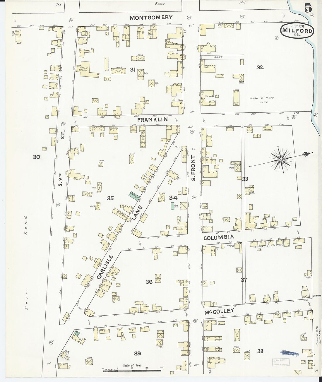 This old map of Sussex Counties, Delaware was created by Sanborn Map Company in 1891