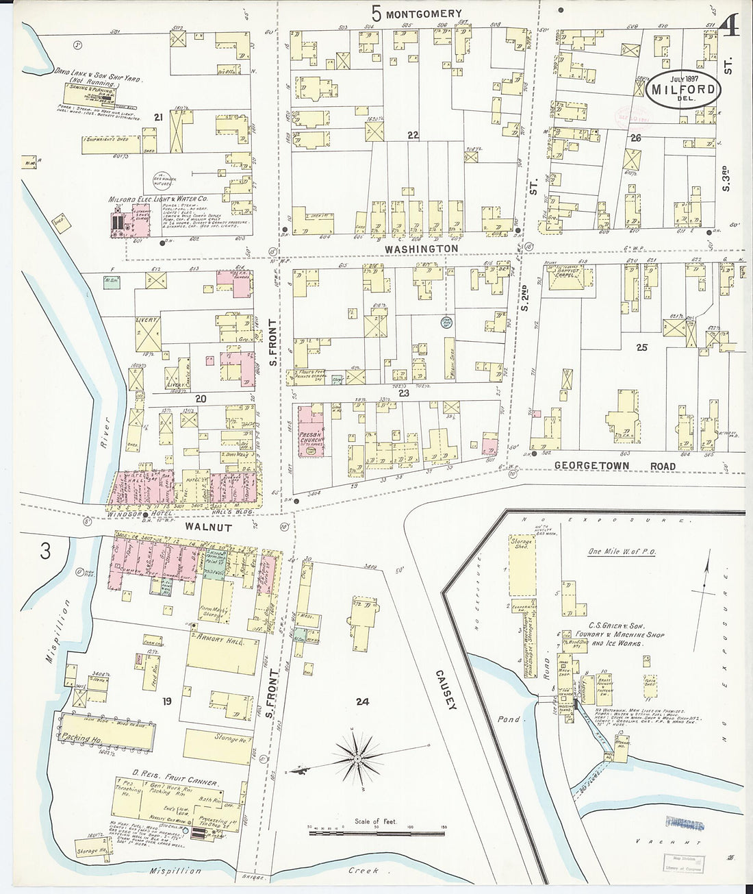 This old map of Sussex Counties, Delaware was created by Sanborn Map Company in 1897