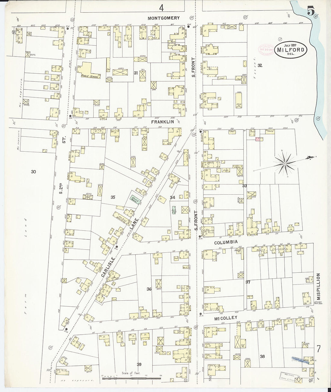 This old map of Sussex Counties, Delaware was created by Sanborn Map Company in 1897