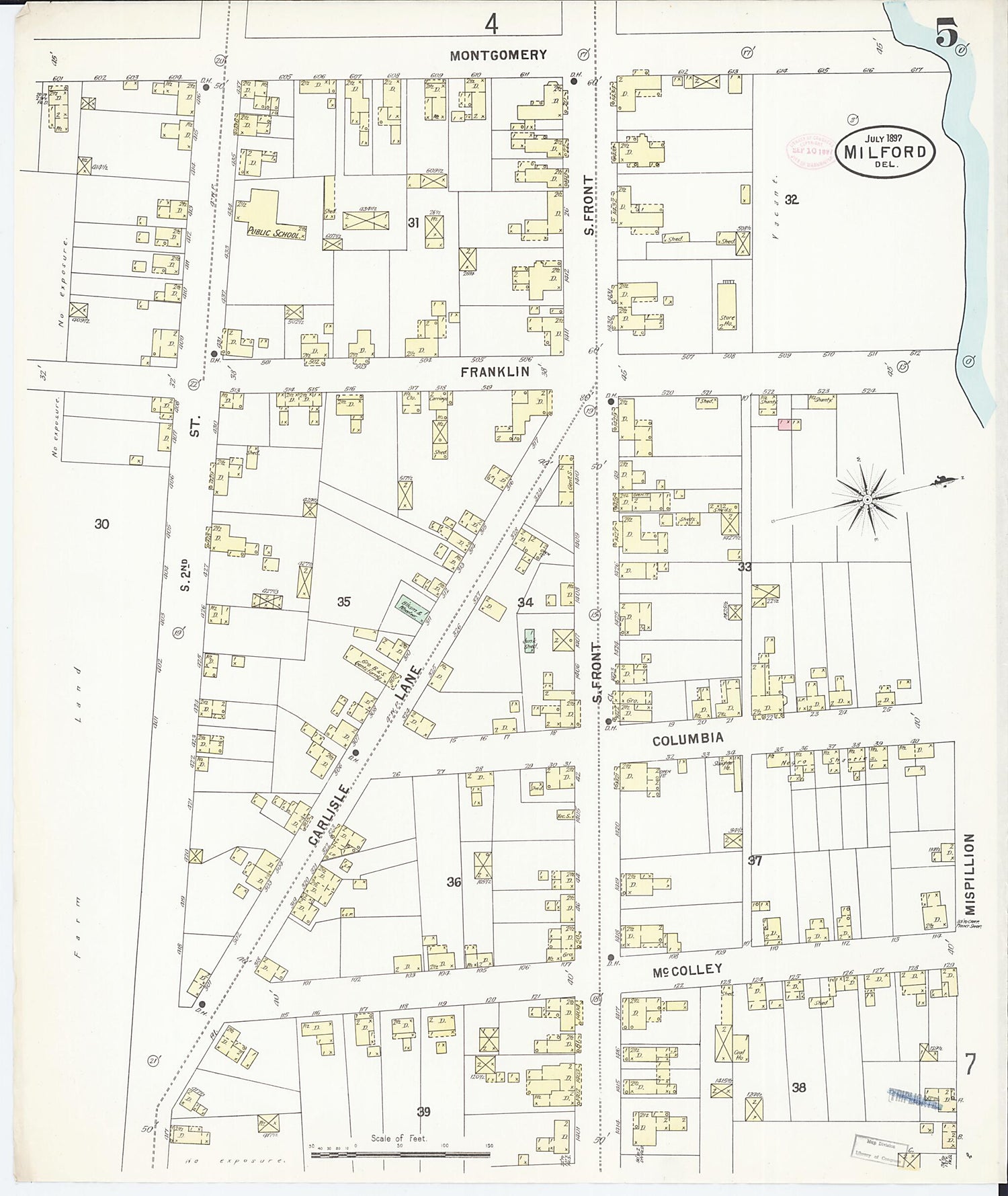 This old map of Sussex Counties, Delaware was created by Sanborn Map Company in 1897