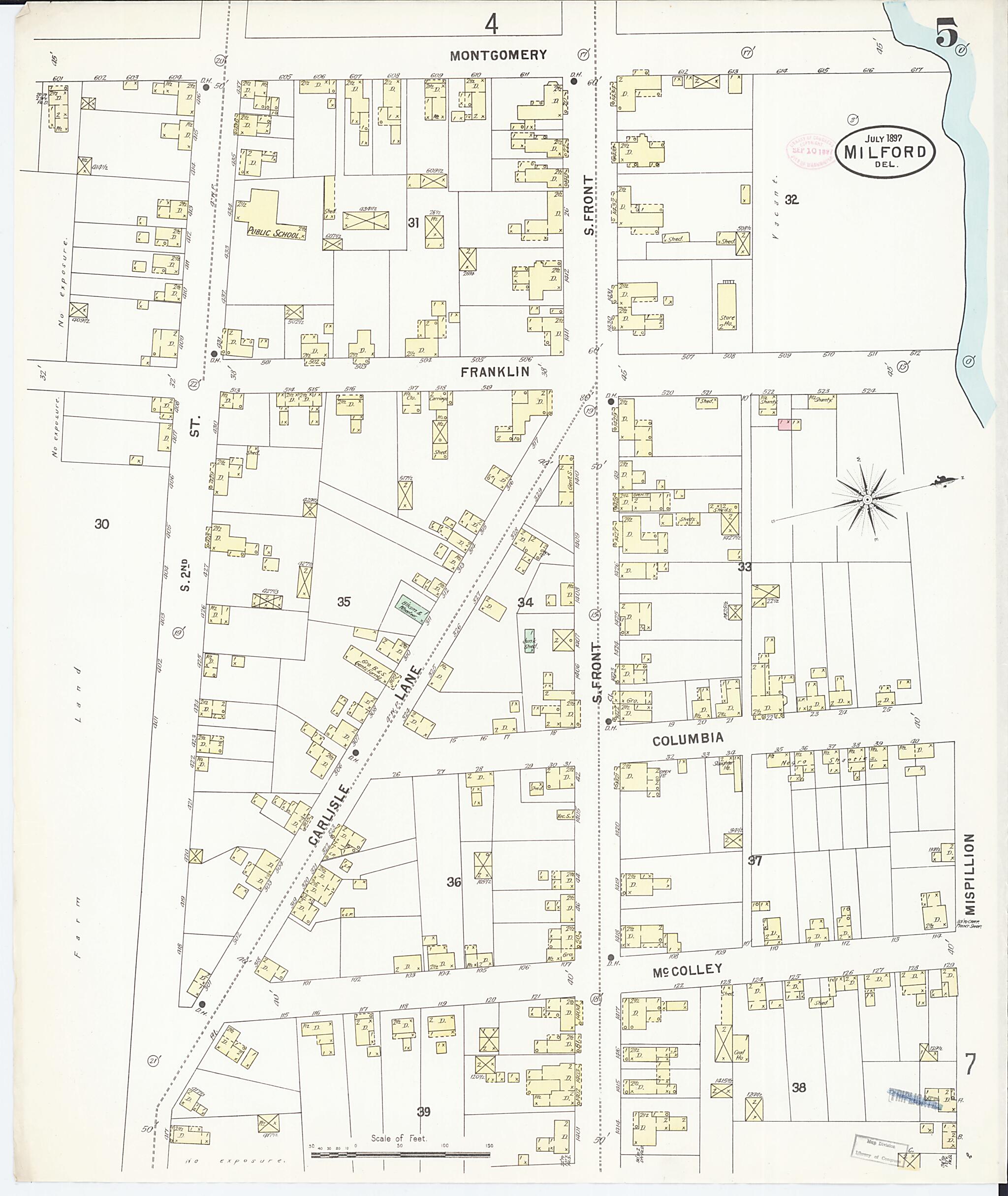 This old map of Sussex Counties, Delaware was created by Sanborn Map Company in 1897