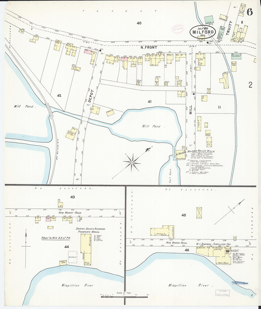 This old map of Sussex Counties, Delaware was created by Sanborn Map Company in 1897