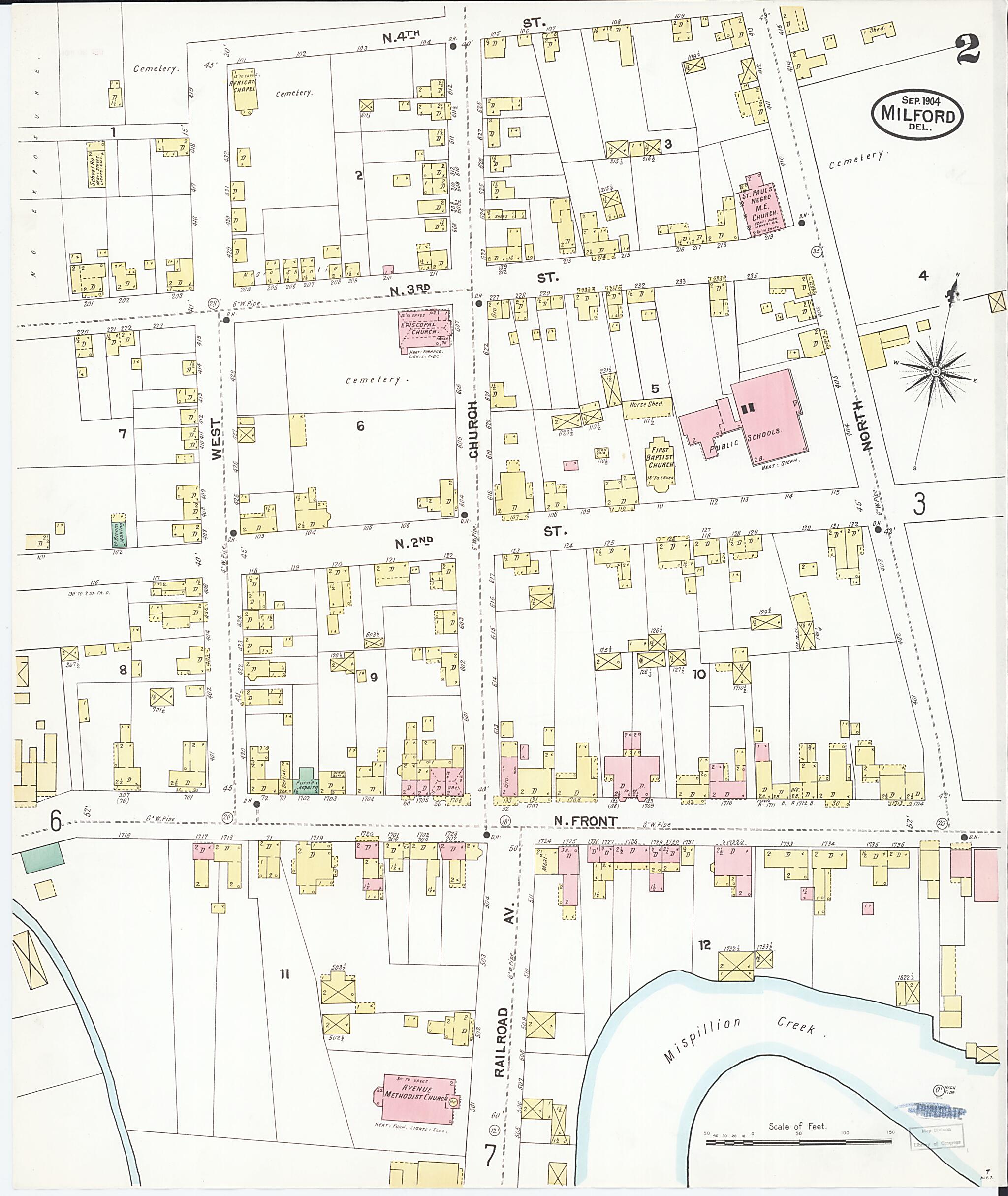 This old map of Sussex Counties, Delaware was created by Sanborn Map Company in 1904